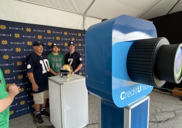 Selfie hashtag photo booth